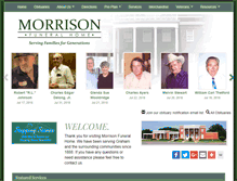 Tablet Screenshot of morrisonfuneralhome.com